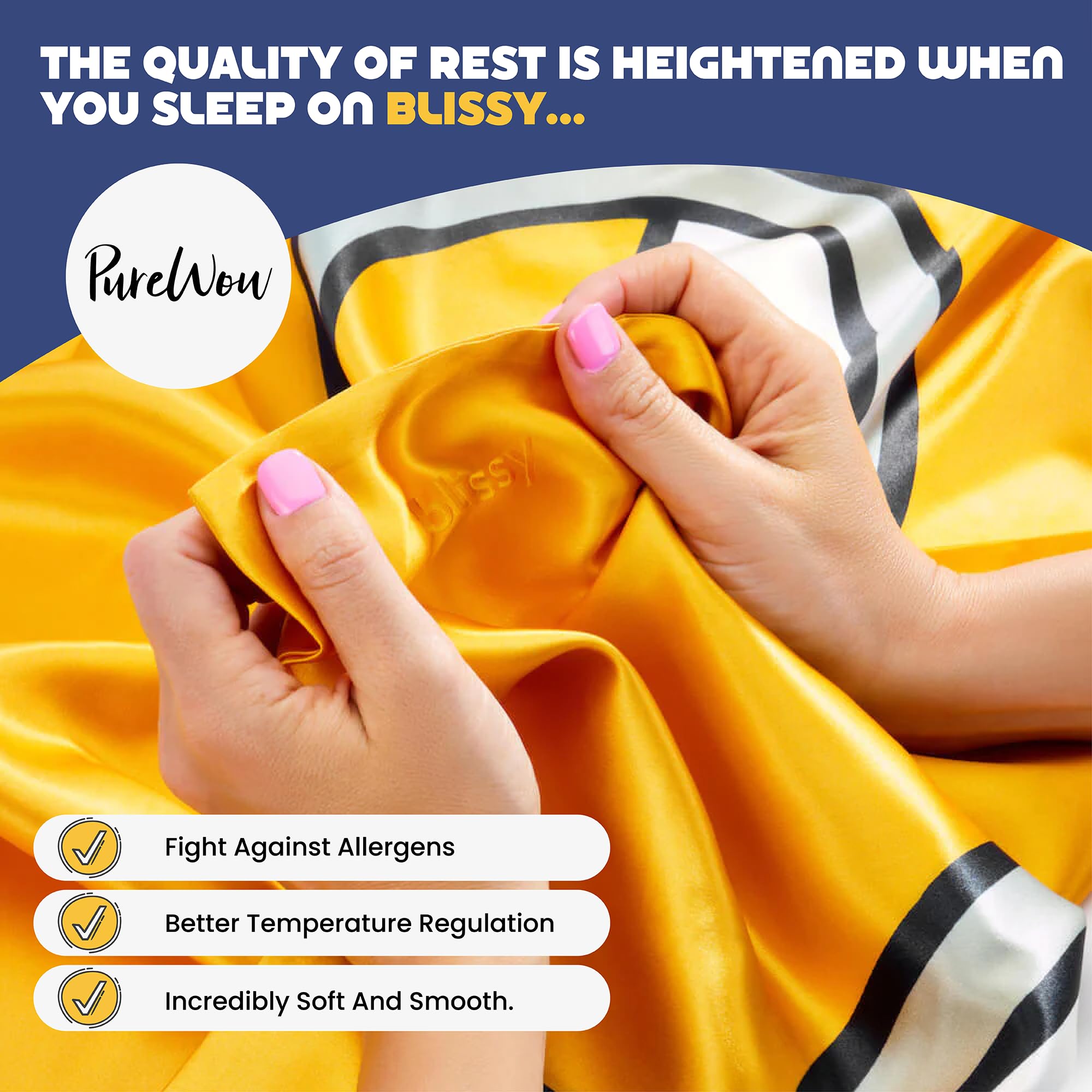 Blissy Toddler Silk Pillowcase bedtime scene illustrates calm routine and quality materials.