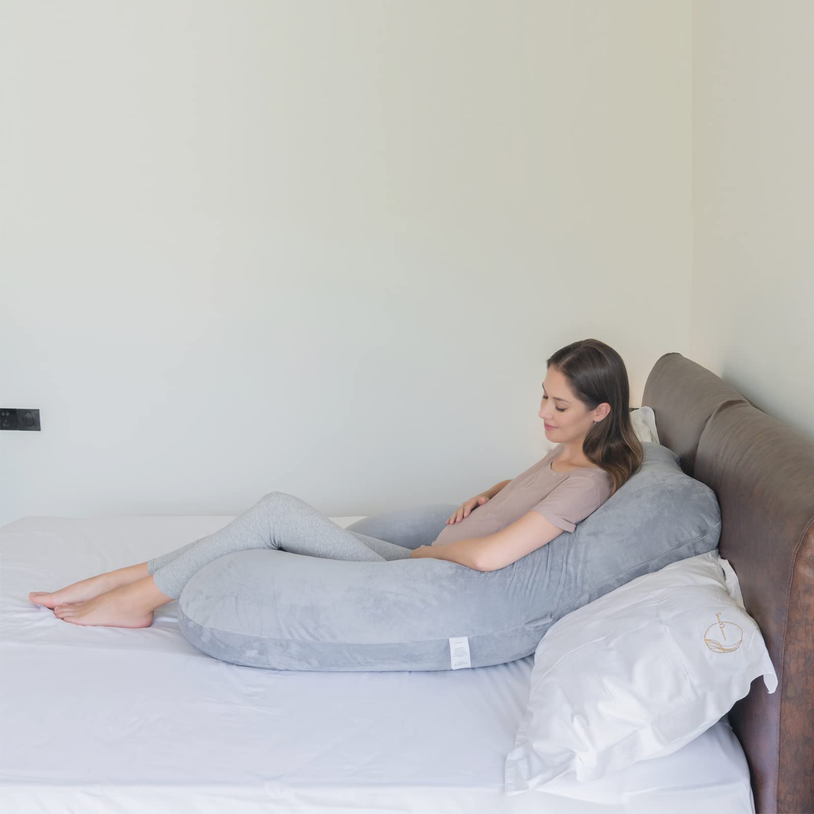 Bllgrass Maternity Pillow U Shape detachable pillowcase highlights easy cleaning.