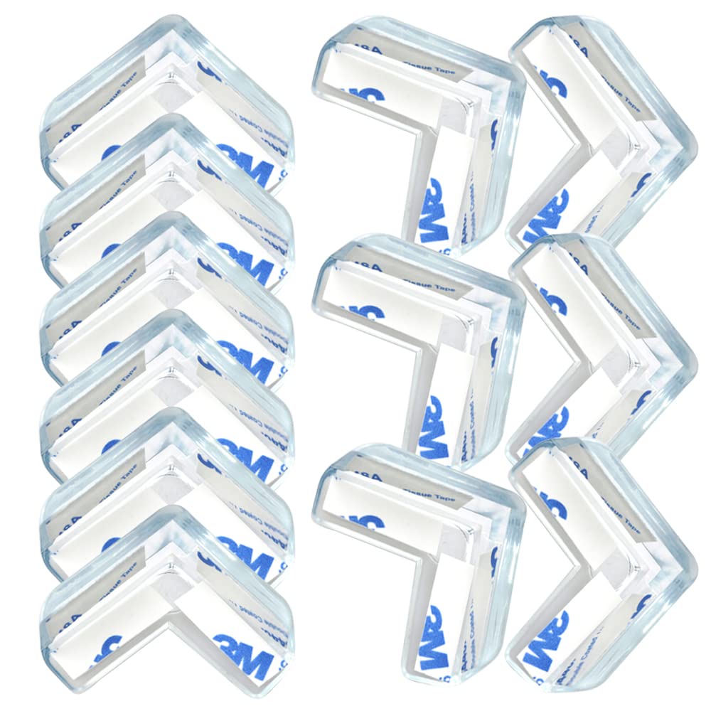 BLLNDX clear corner protectors on furniture corners prevent bumps while remaining discreet.