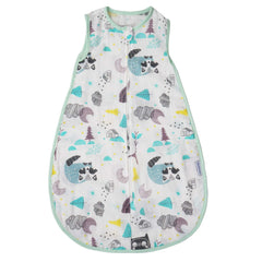 BLOOMSTAR baby sleeping sack front view showing breathable muslin cotton for summer comfort.