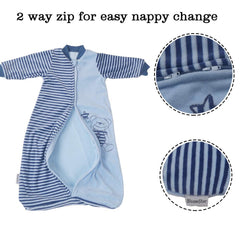 BLOOMSTAR Sleep Sack velvet exterior with soft cotton interior for breathable warmth