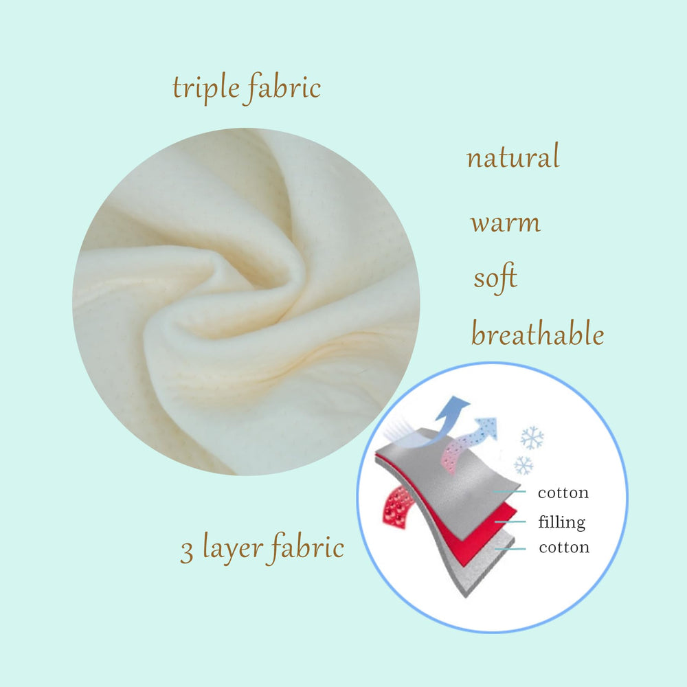 Bloomstar sleeveless design sleep sack enables free toddler movement.
