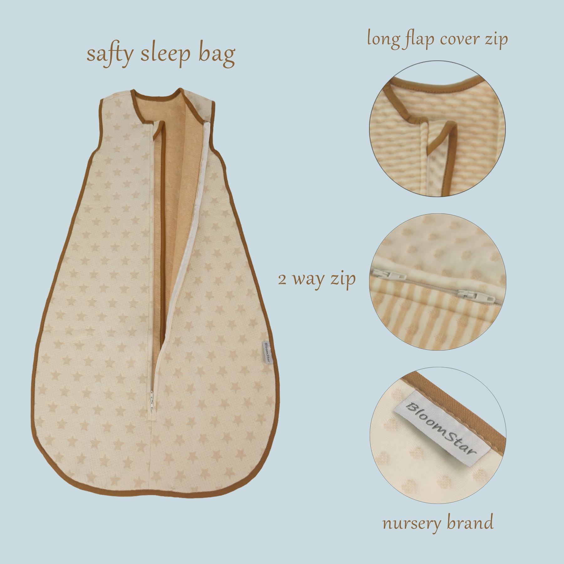 BLOOMSTAR roomy-bottom cut supports wiggle room while keeping warmth