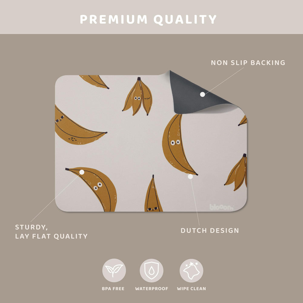 Blooom Banana placemat adds modern Dutch design to a kid's table.