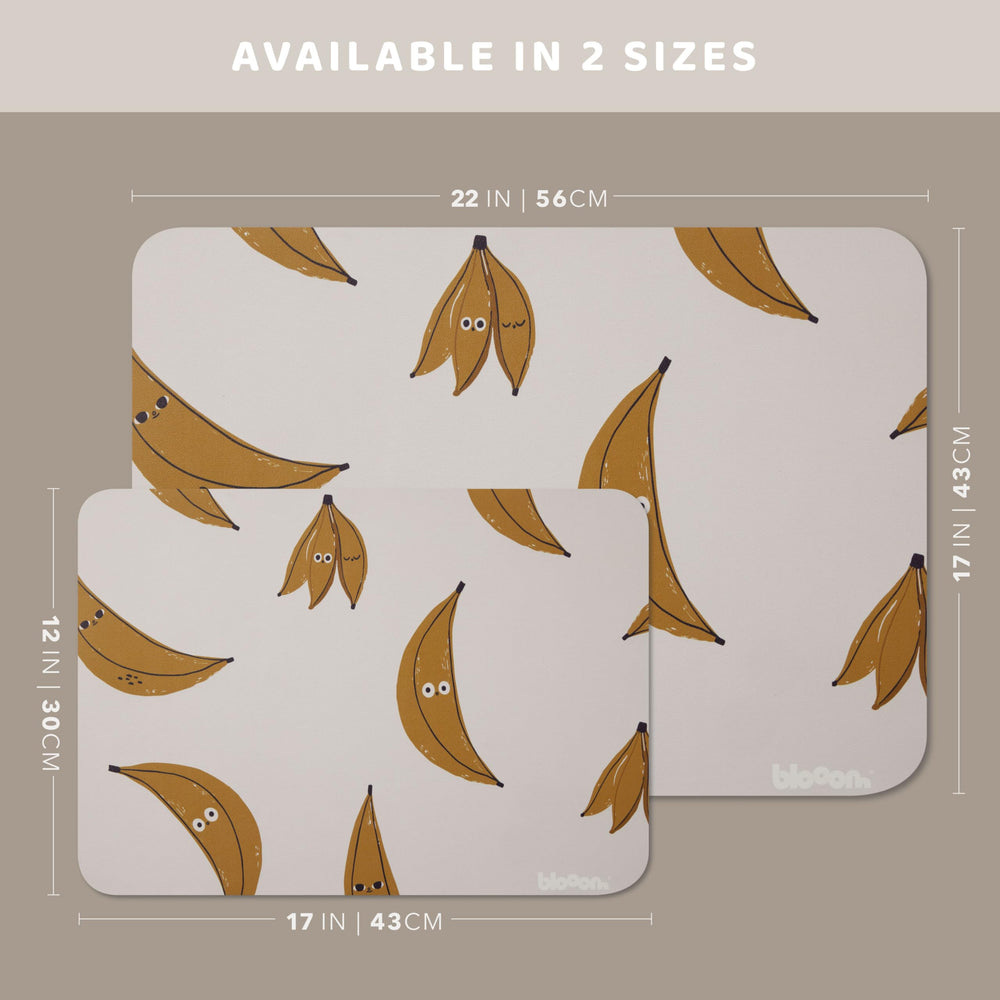 Blooom Banana placemat doubles as a safe craft mat for art projects.