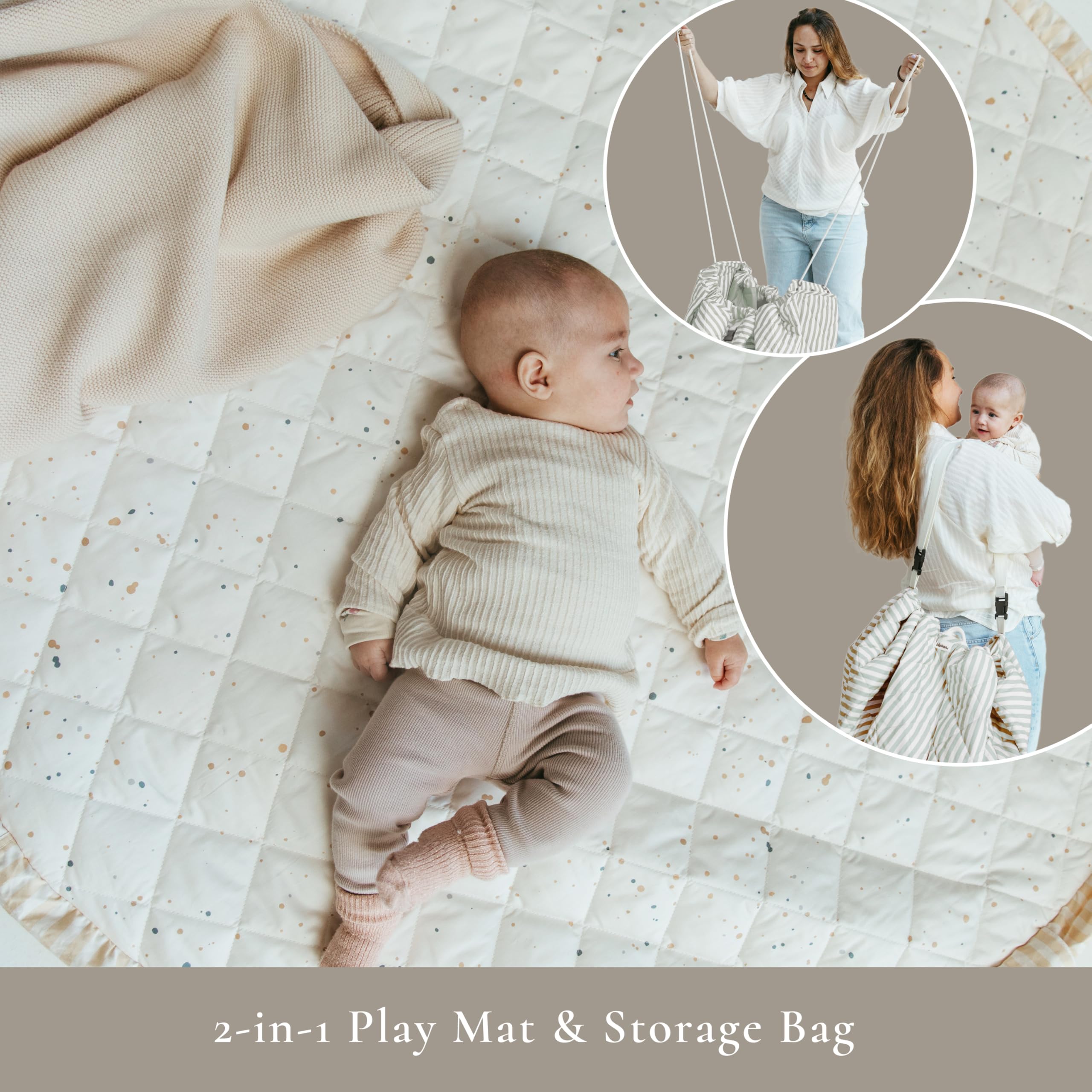 Blooom machine-washable fabric close-up for quick cleaning after messy play.