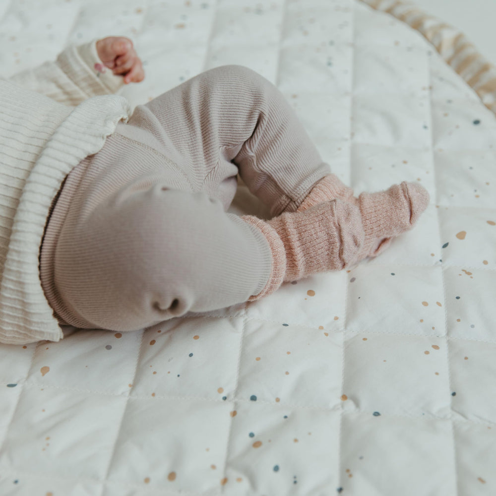 Blooom Oeko-Tex cotton fabric offers soft, safe material for baby play.