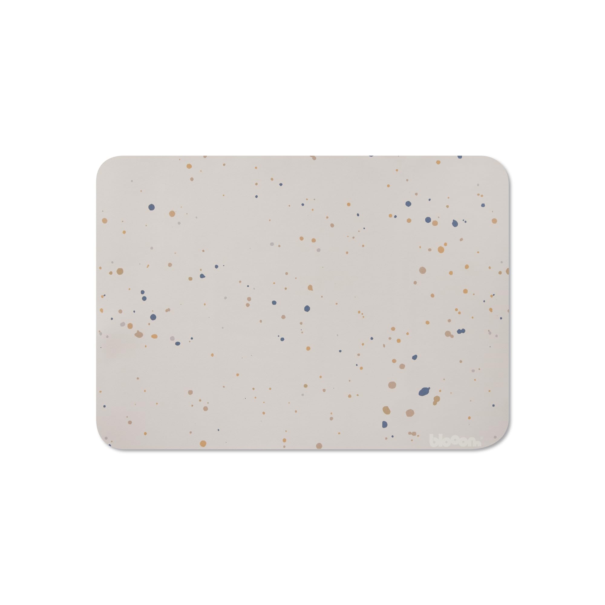 Blooom placemat confetti full-view showcases durable, wipeable surface for family meals
