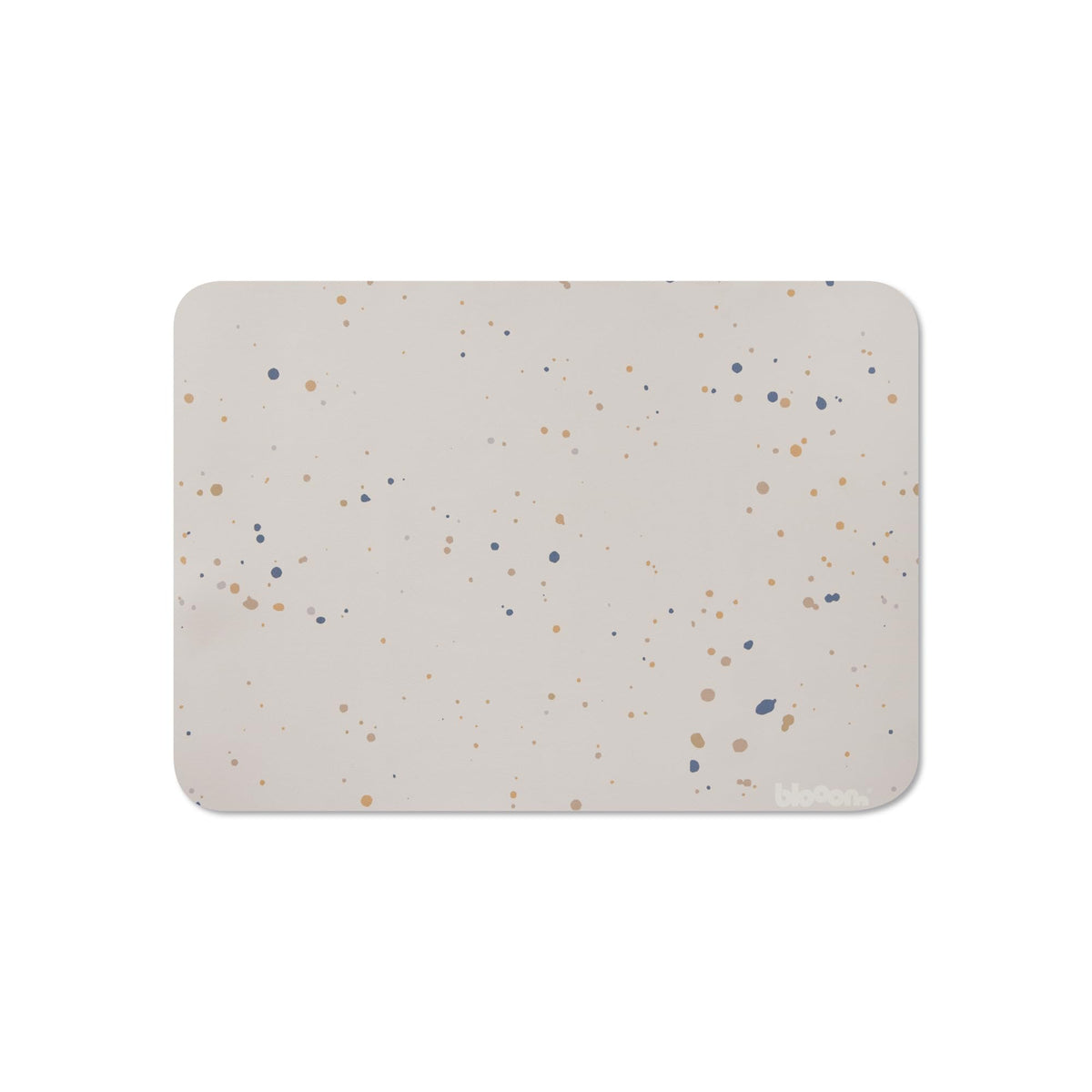 Blooom placemat confetti full-view showcases durable, wipeable surface for family meals