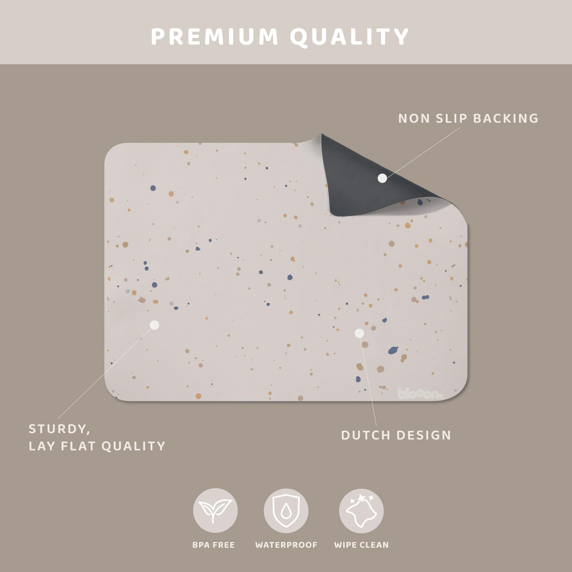 Blooom placemat craft mat use supports arts and crafts with a mess-resistant surface