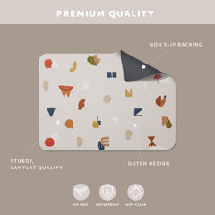 Blooom XL placemat features a craft-friendly surface for learning and creativity.