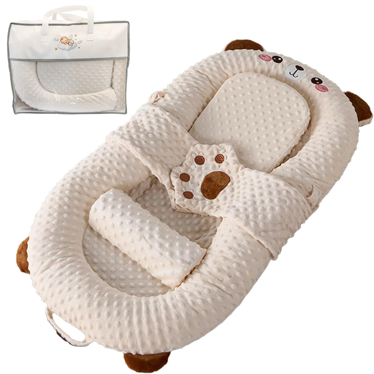 BLQCSLH portable baby lounger shown for easy travel and comfort