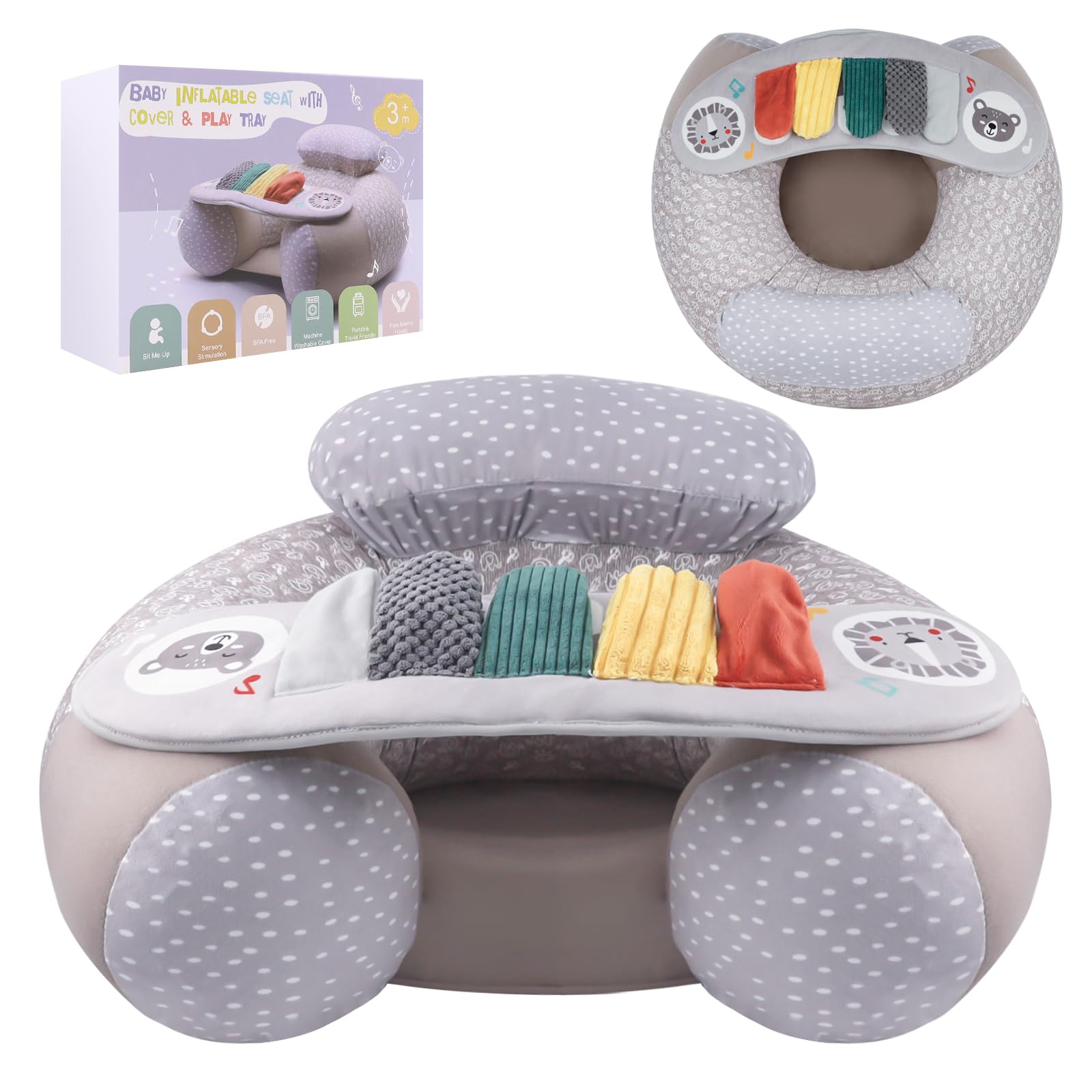 Blublu Park baby donut seat inflated for 3-36 months supports comfortable sitting