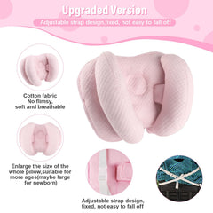 Blublu Park baby neck support pillow with strap attachment for stroller compatibility