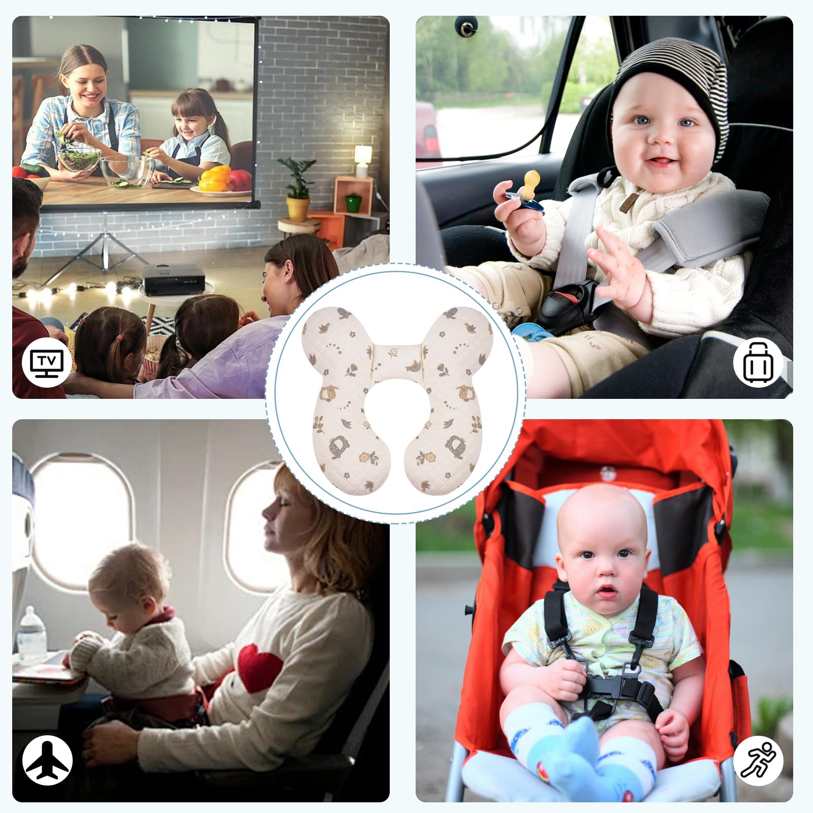 Blublu Park ultra-soft cotton keeps baby comfortable on long trips