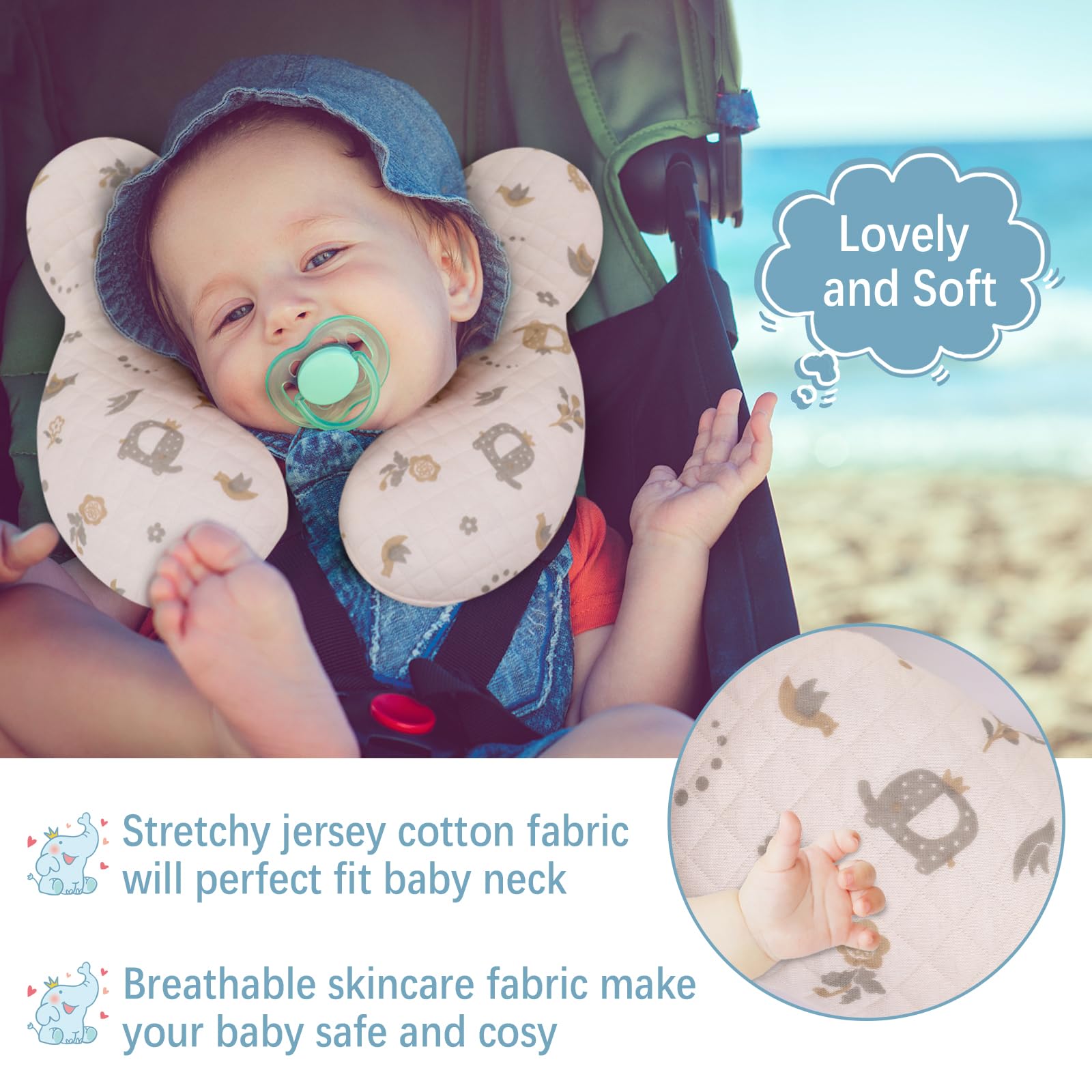 Blublu Park neck support with PP cotton on both sides for stable neck protection