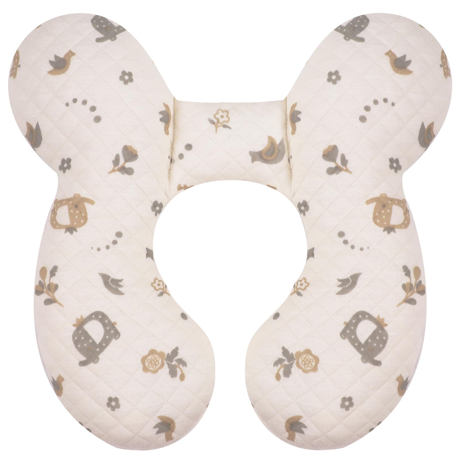 Blublu Park upgraded baby travel pillow showing soft material for gentle head support during car rides