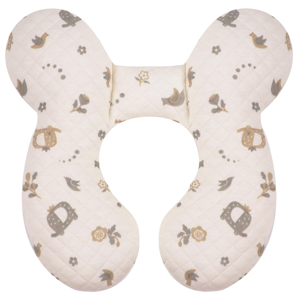 Blublu Park upgraded baby travel pillow showing soft material for gentle head support during car rides