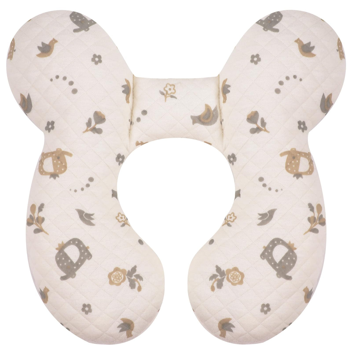Blublu Park upgraded baby travel pillow showing soft material for gentle head support during car rides