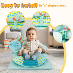 Blublu Park detachable sensory toys with teether, crinkle, squeak prompts exploration