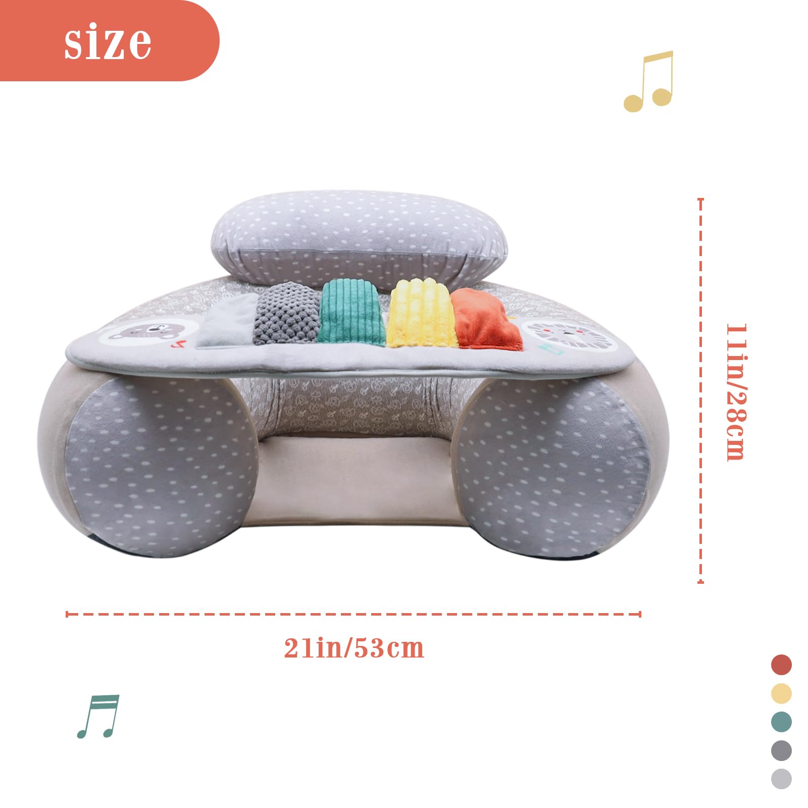 Blublu Park piano keys under tray invite exploration and early sensory play