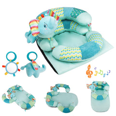 Blublu Park tummy time pillow blue provides gentle infant support for early play
