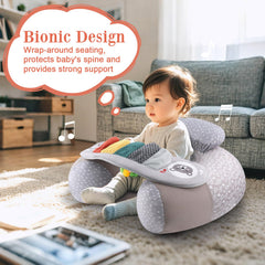 Blublu Park wide U-shape design provides stable seating for learning to sit