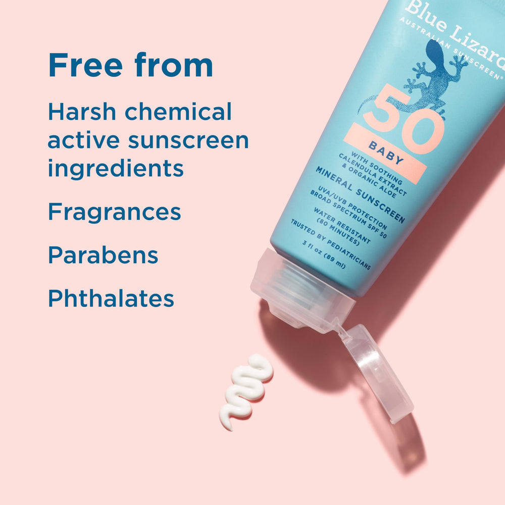 Zinc oxide and titanium dioxide provide mineral-based sun protection