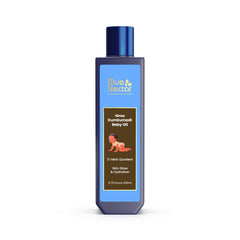 Blue Nectar Baby Oil Kumkumadi bottle showing natural ingredients for gentle newborn care