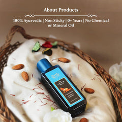 Blue Nectar Kumkumadi blend with saffron, turmeric, sandalwood in bottle