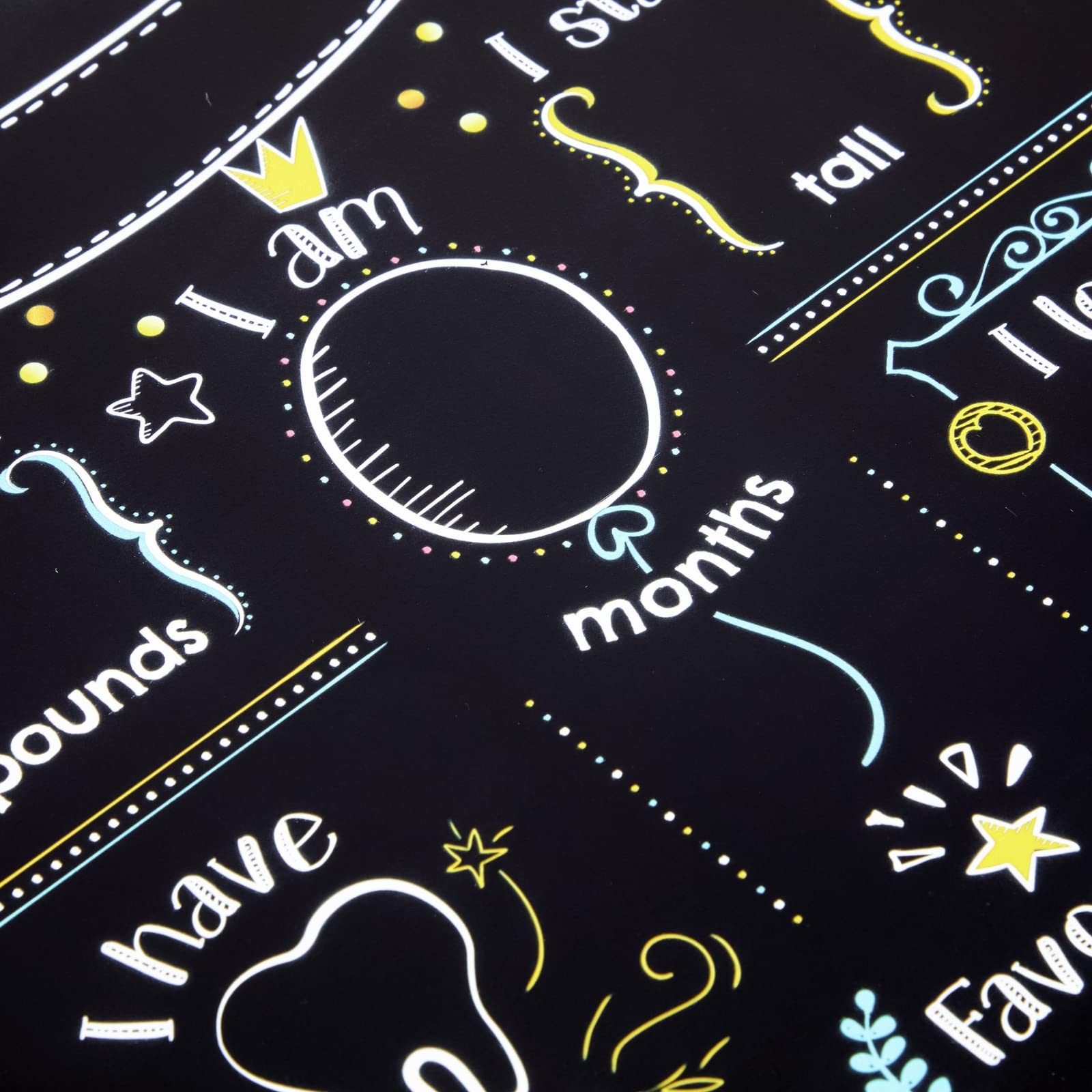 Blue Panda chalkboard surface is reusable for countless memories and milestones.
