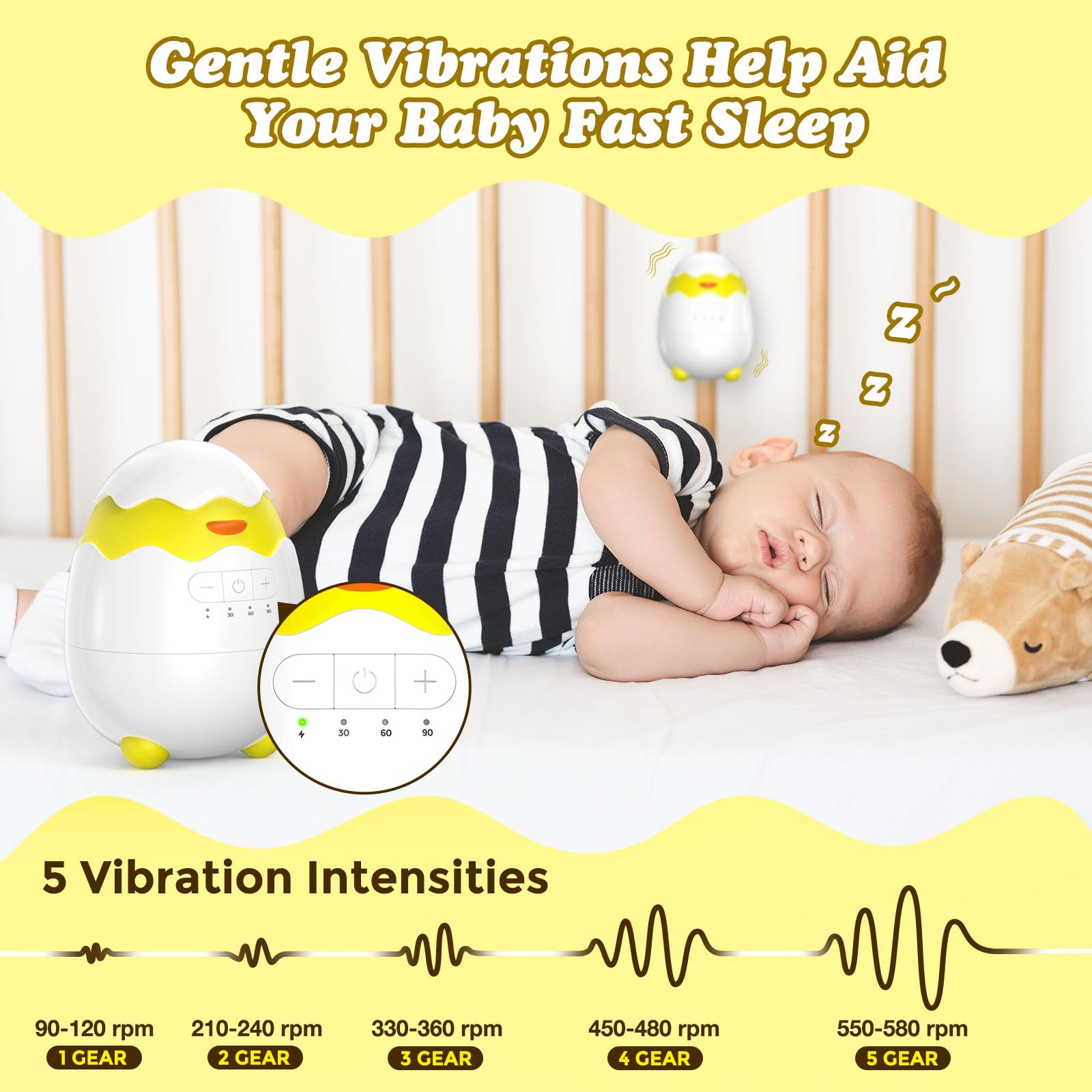 BlueFire rocker’s silent vibration provides ultra-quiet sleep support.
