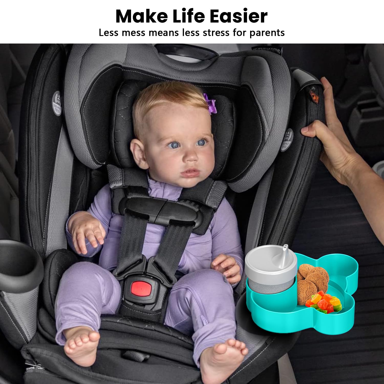 BlueOrigin easy-clean snack plate simplifies tidier meals after snacks.