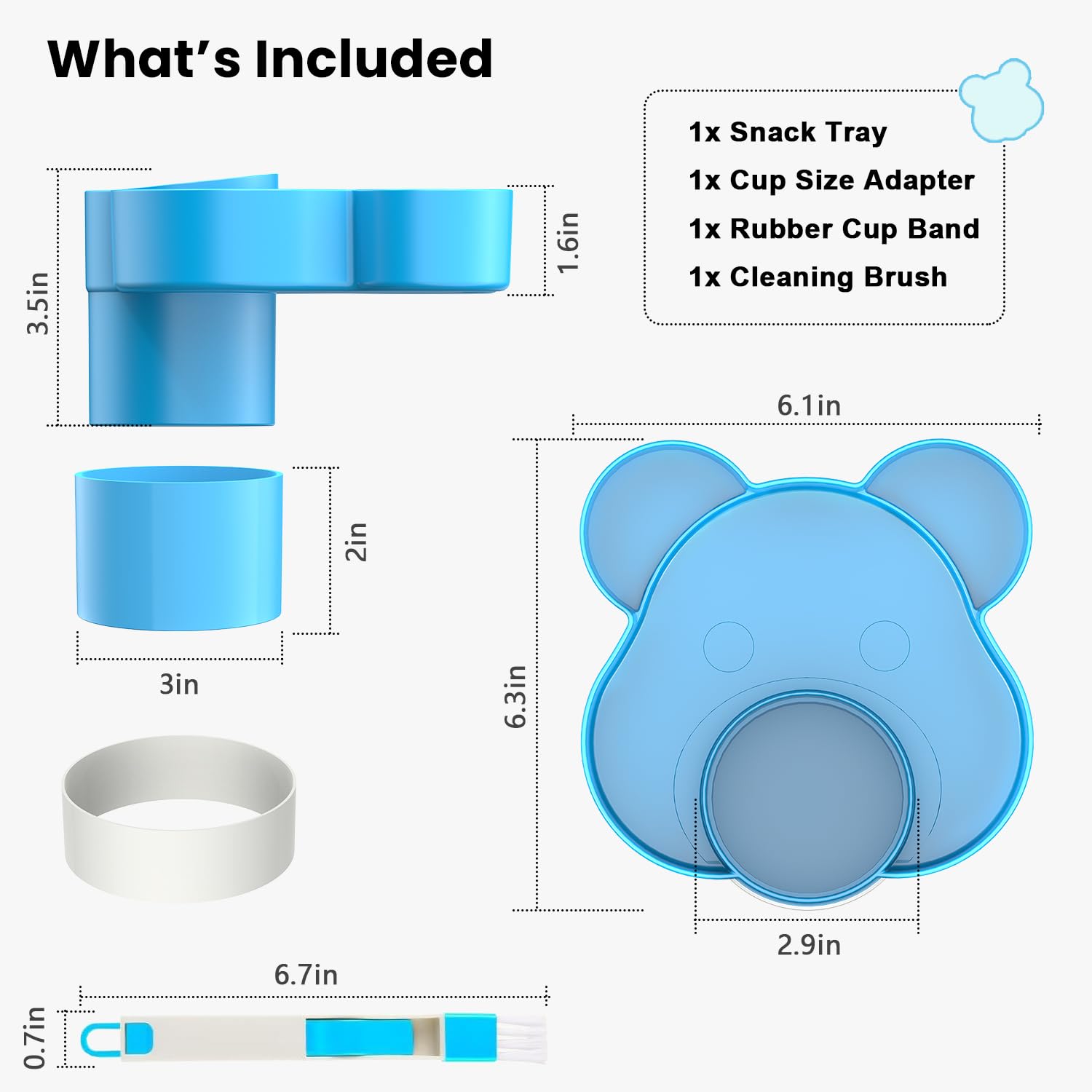 BlueOrigin bear-design snack tray appeals to kids during meals.