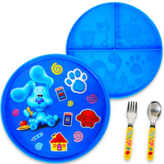 Blue's Clues divided-side plate helps portioning during meals