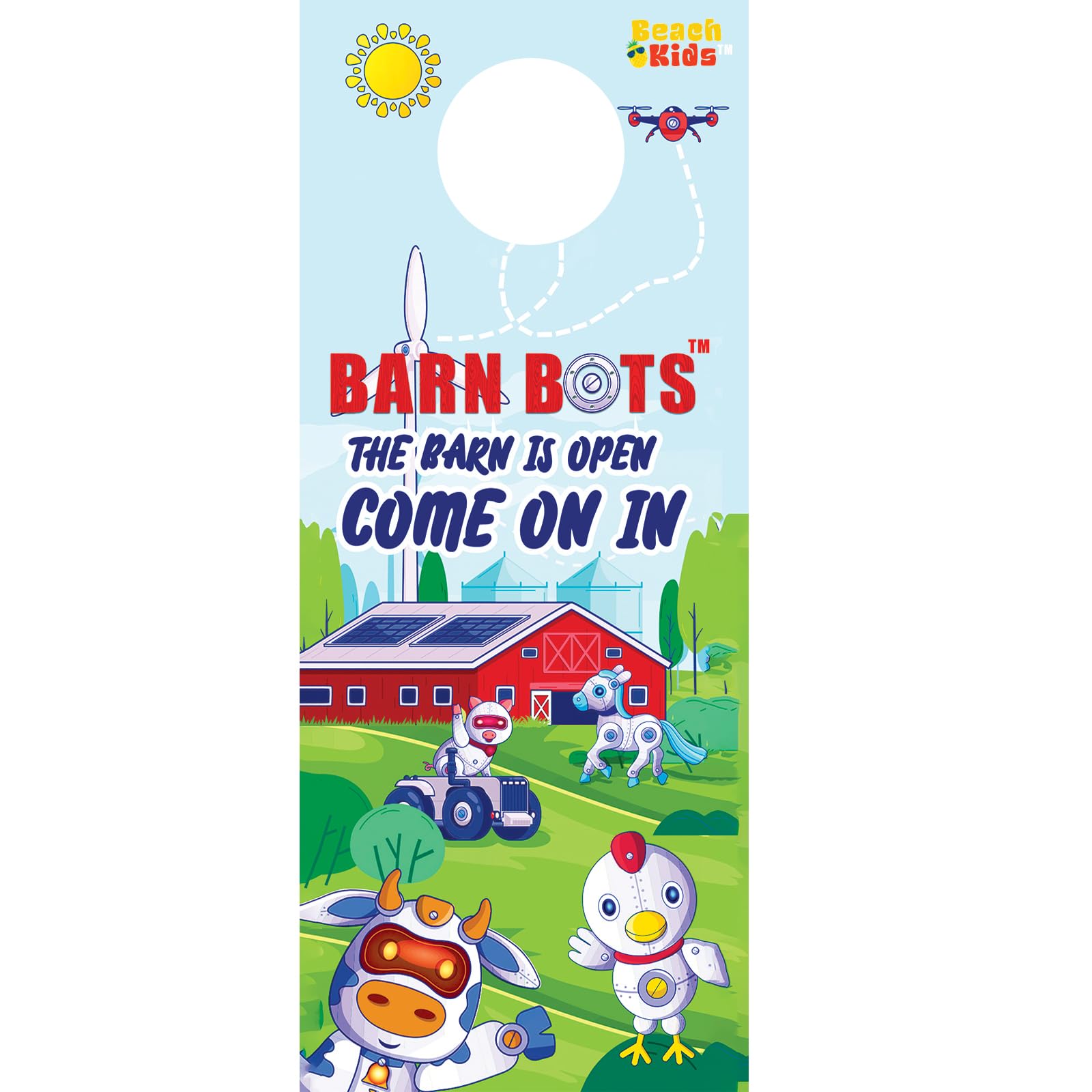 Blue's Clues stickers and Barn Bots door hanger for playful decor