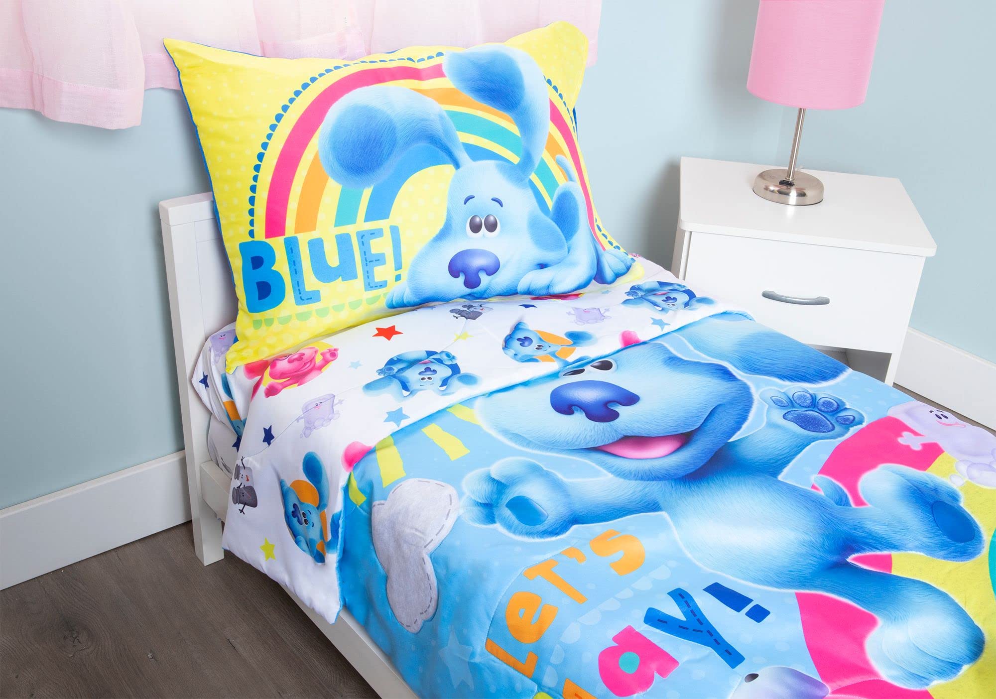 Blue's Clues flat sheet adds soft layer for comfortable toddler sleep