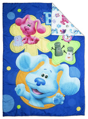 Blues Clues You Are Smart fitted sheet close-up highlights durable material for all-night wear