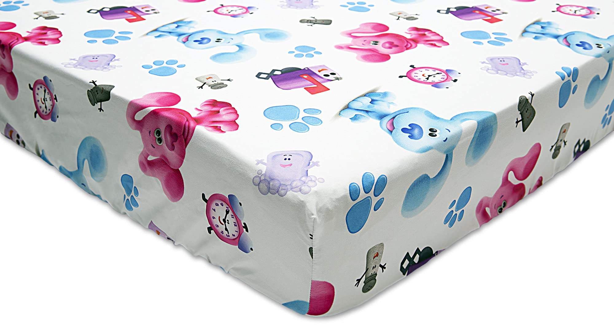 Blues Clues You Are Smart flat sheet viewed flat showcases breathable fabric for comfortable sleep layers