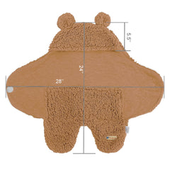 BlueSnail newborn hat with ears adds cute warmth on brown wrap