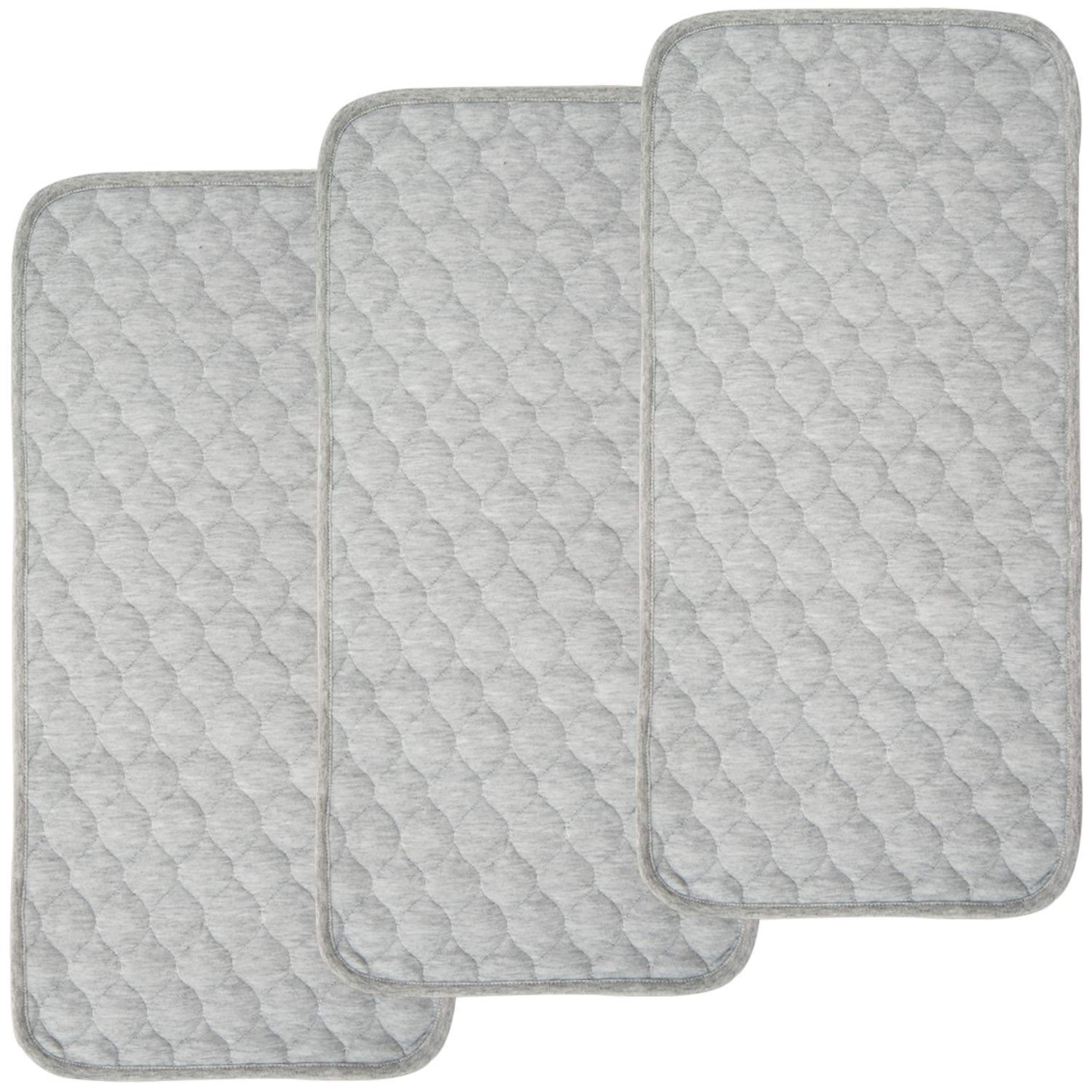 BlueSnail Quilted Thicker Waterproof Changing Pad Liner gray pack front offers protective coverage during messy changes