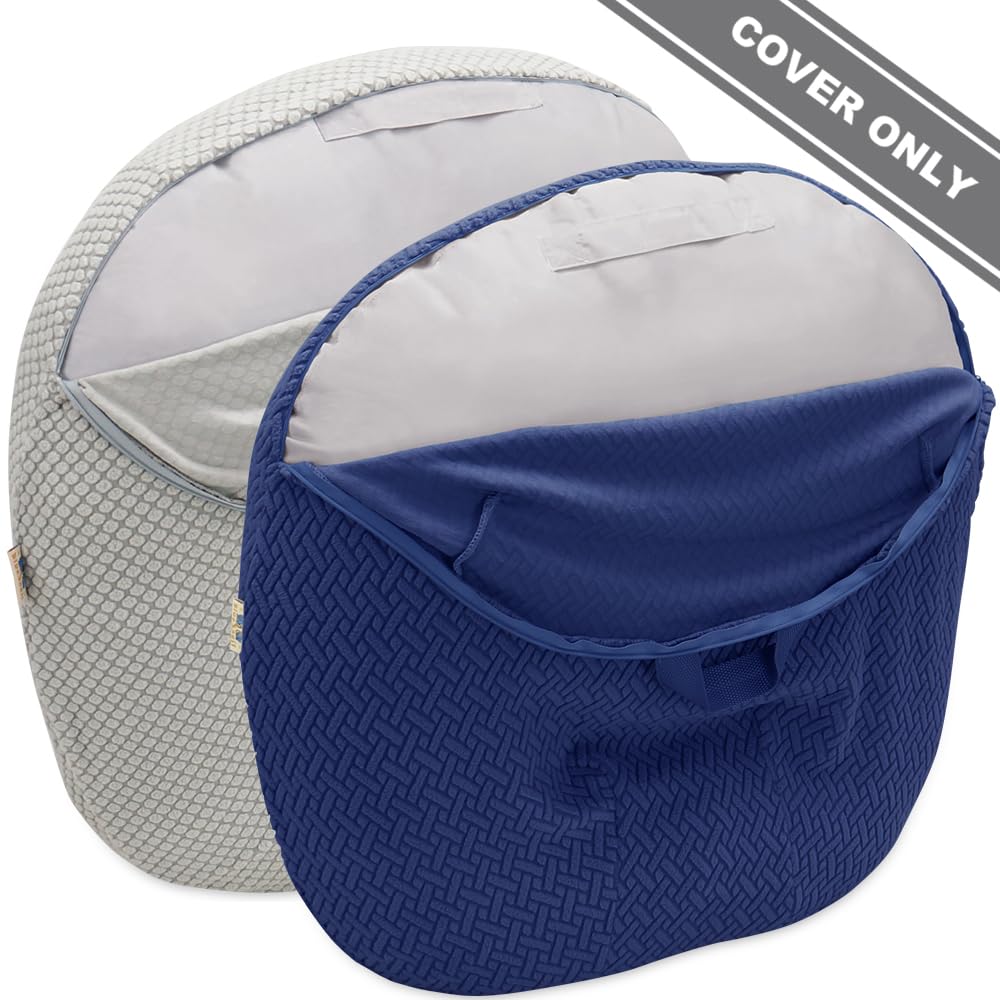 BlueSnail Strechy newborn lounger cover removable slipcover enables easy cleaning after accidents or spills.