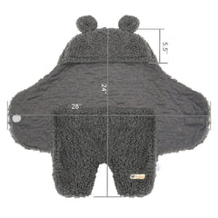 BlueSnail swaddle hat gray with ears adds cozy, playful warmth.