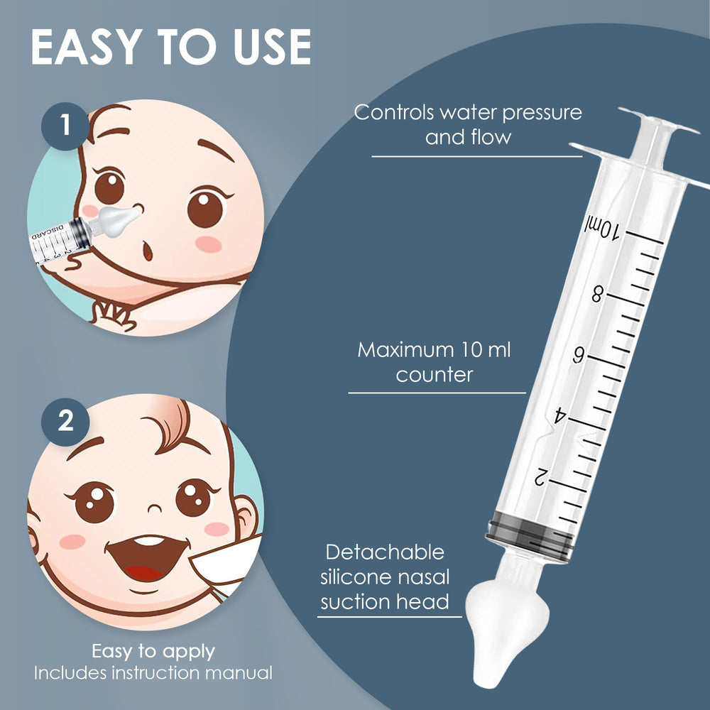 Bluet B 10ml nasal syringe demonstrates compact size for travel.