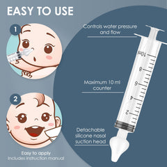 Bluet B 10ml nasal syringe demonstrates compact size for travel.