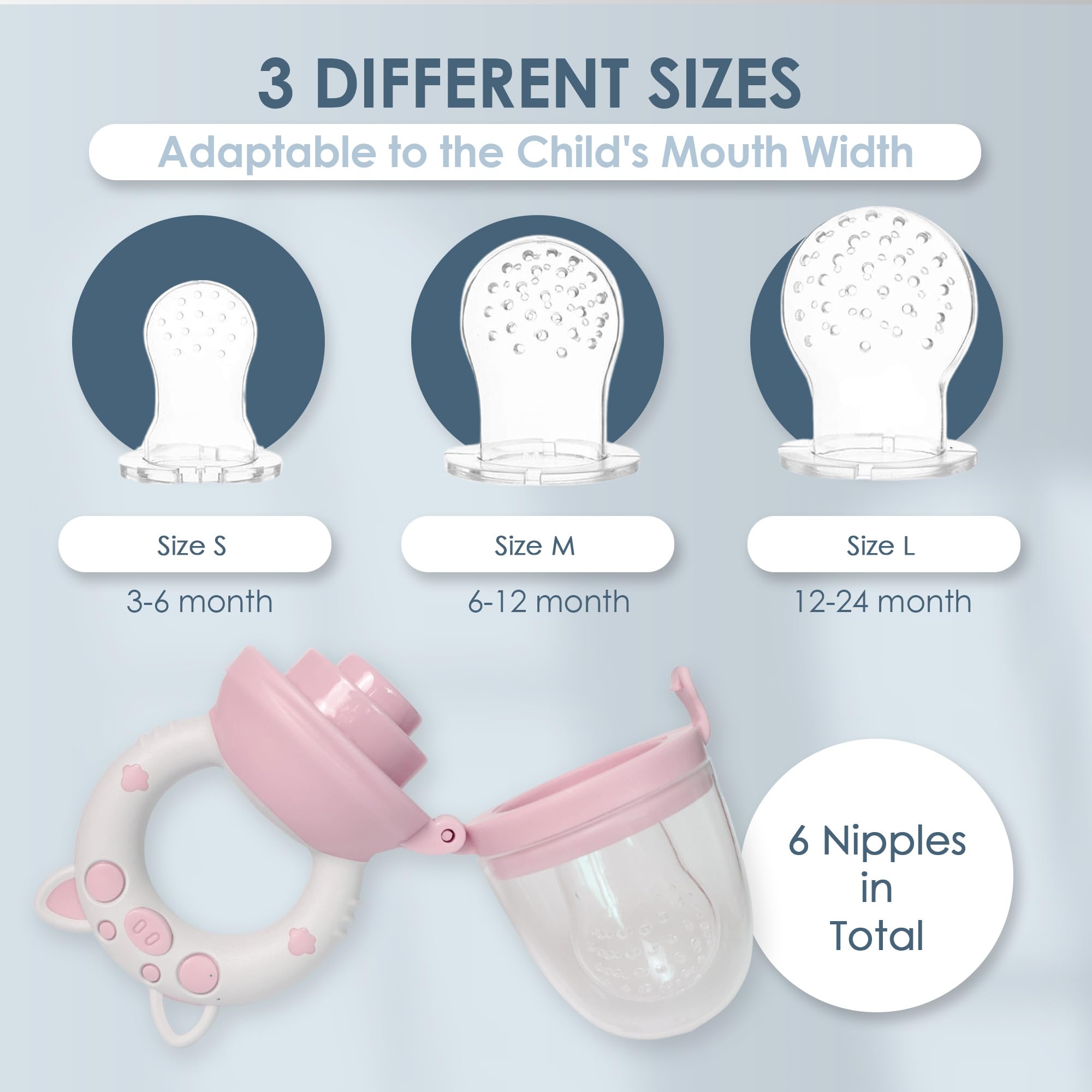 Bluet B teething pacifier freezer feature supports soothing sore gums with frozen fruit.