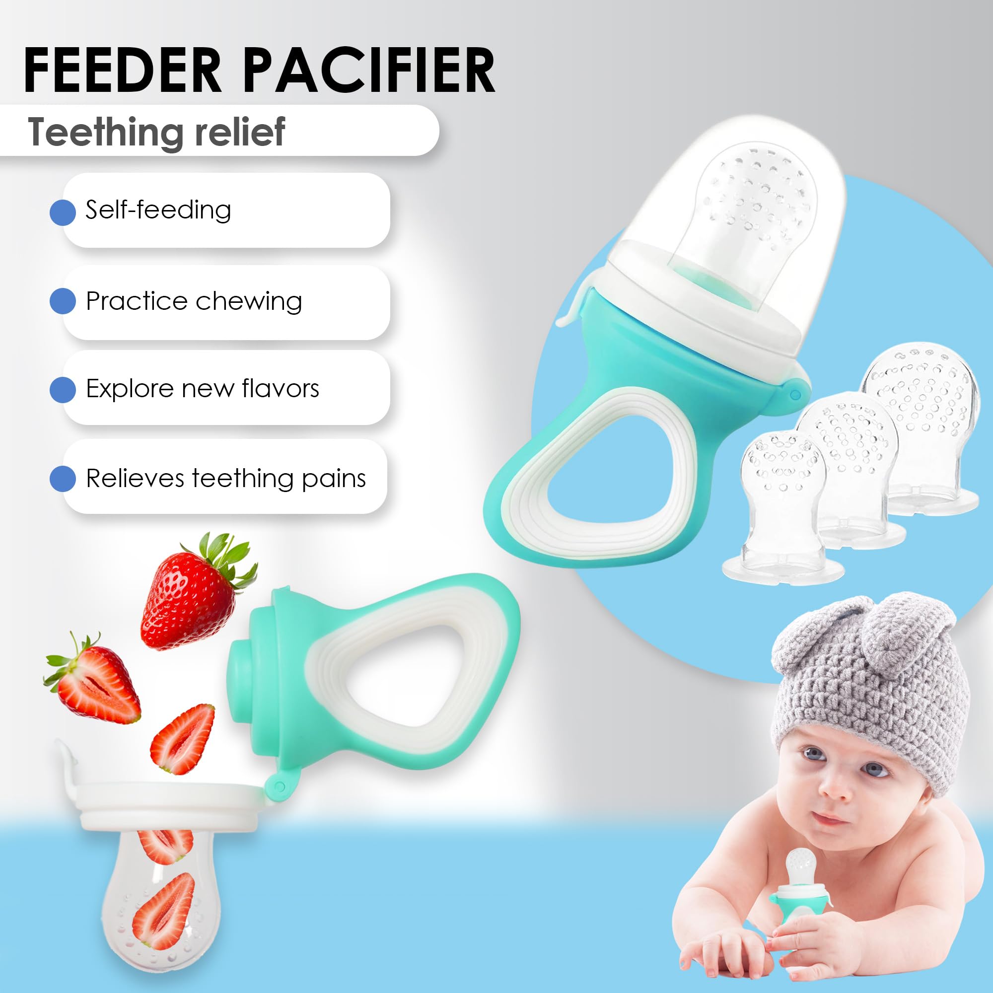 Bluet B beige silicone feeding set supports baby-led weaning with durable materials