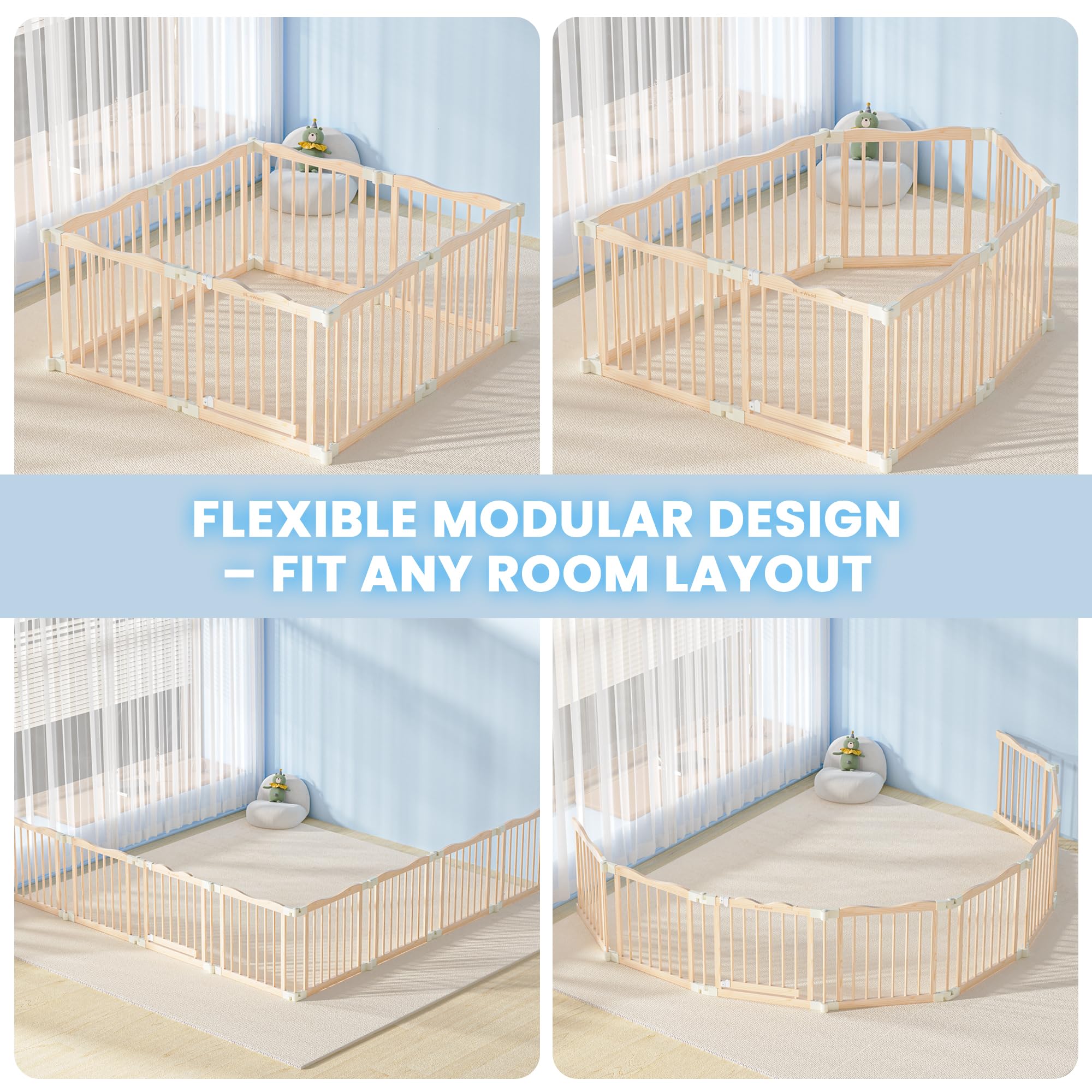 BlueWood foldable storage makes setup and travel convenient.