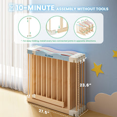 BlueWood playpen door entry demonstrates easy access for caregivers during playtime.