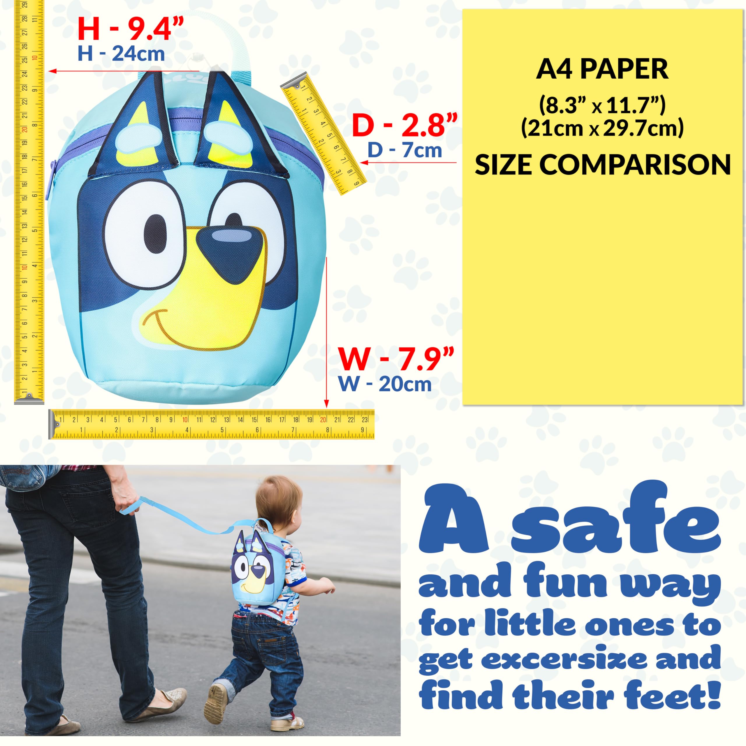 Bluey backpack adjustable shoulder straps support growing kids comfortably